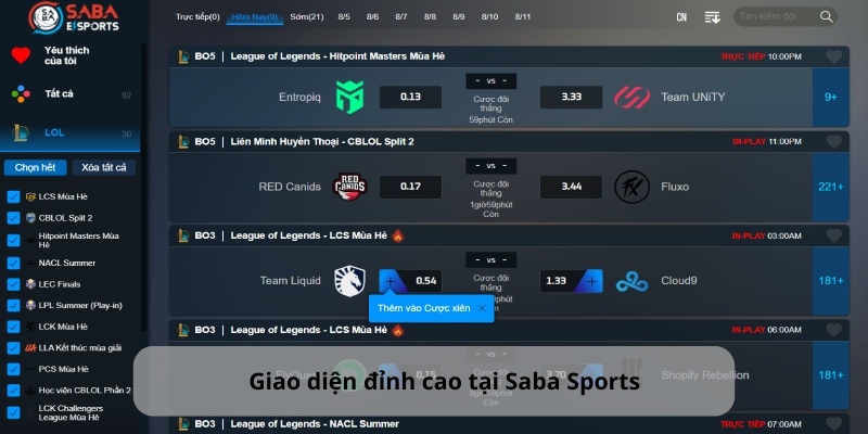 Giao diện bắt mắt, chỉn chu ở sảnh chơi của KUBET77